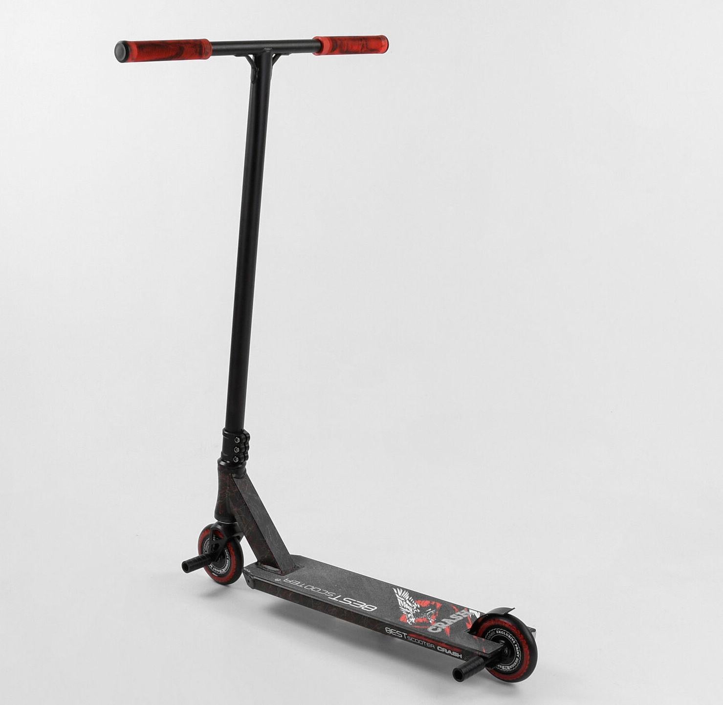 Самокат трюковый Best Scooter BS-67839 Черный с красным Самокат трюковый Best Scooter BS-67839 Черный с красным