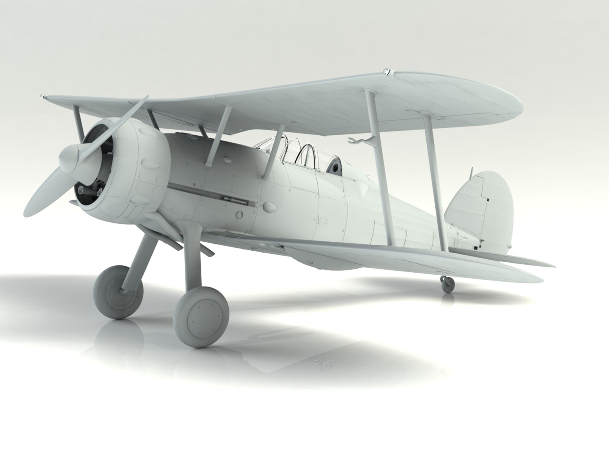 Збірна модель ICM Gloster Gladiator Mk.I з британськими пілотами в тропічній уніформі (32043) - фото 14