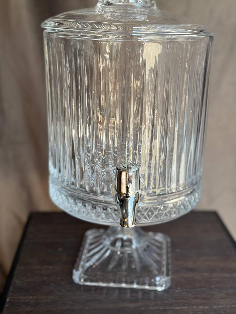 Лимонадница Yiwu Vintage стеклянная 4,5 л Прозрачный (HP-19-1) - фото 3 Лимонадница Yiwu Vintage стеклянная 4,5 л Прозрачный (HP-19-1) - фото 3