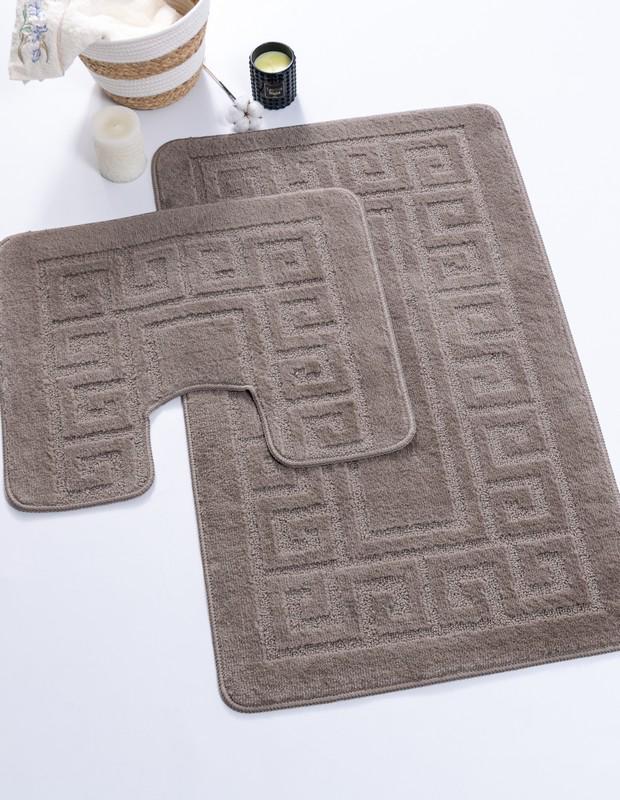 Комплект ковриков в ванную комнату Confetti Ethnic 60х100/60х50 см Серо-коричневый