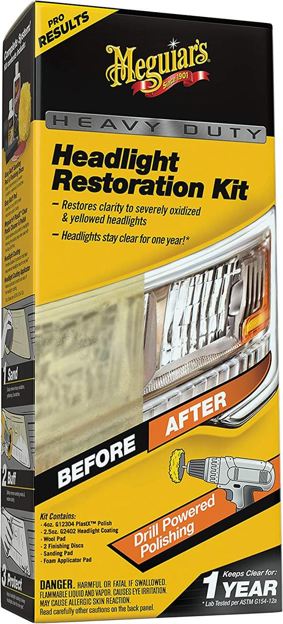 Набір для абразивного відновлення та захисту фар Meguiar's Heavy Duty Headlight Restoration Kit (683080949)