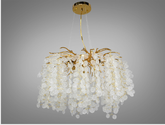 Люстра хрустальная Глициния 8 ламп E14 (602-600GD) Люстра хрустальная Глициния 8 ламп E14 (602-600GD)