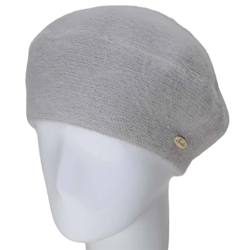 Берет жіночий ангоровий Novita Ніколь one size Сіро-блакитний