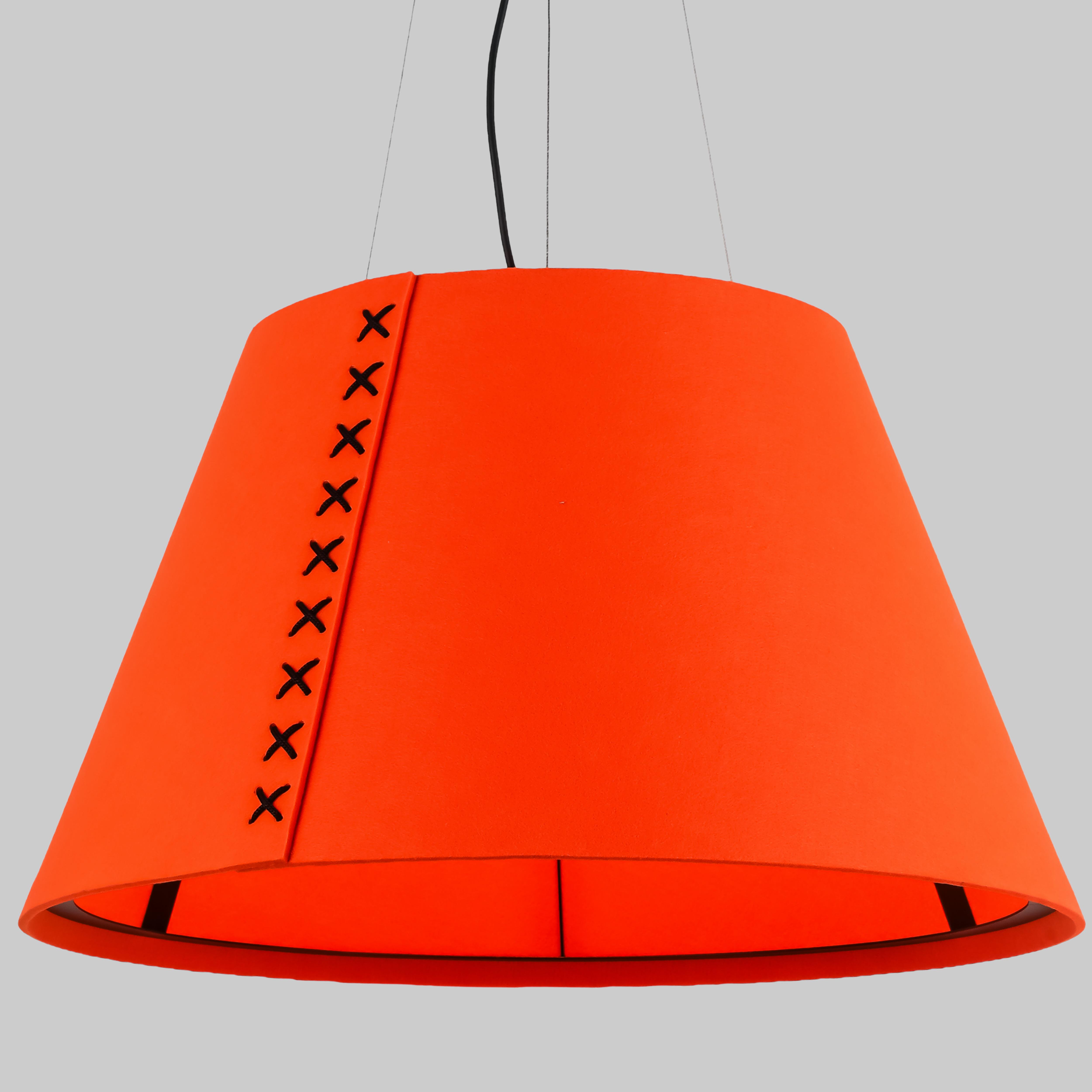 Подвес-люстра дизайнерский из фетра 60 см Оранжевый (805-1998-1)
