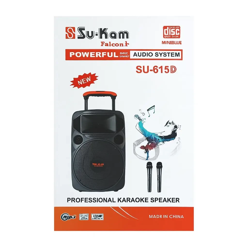 Портативна акустична система Su-Kam SU-615D з 2 мікрофонами (2789906046) - фото 2