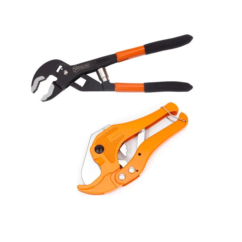 Набор для работы с трубами Polax труборез 3-42 мм и ключ трубный переставной с рессорой 250 мм (335-22)