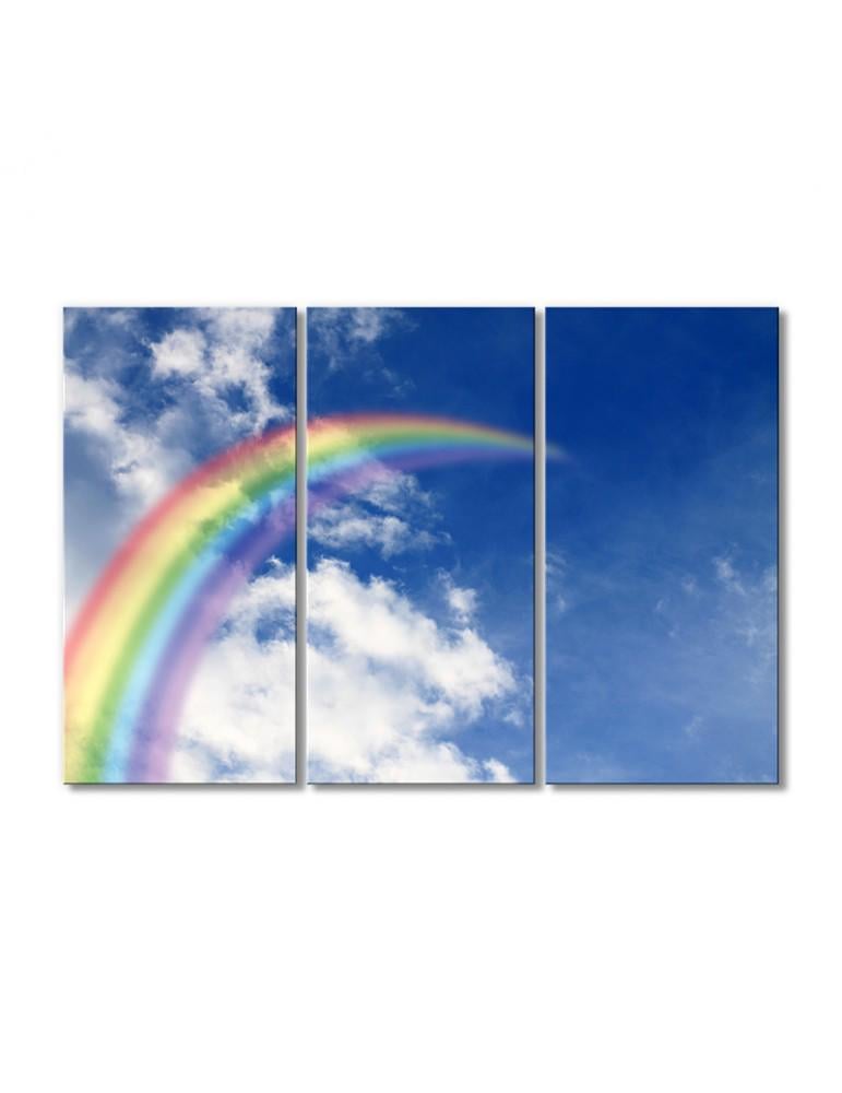 Картина модульная Радуга в небо 3 модуля 120x180 см
