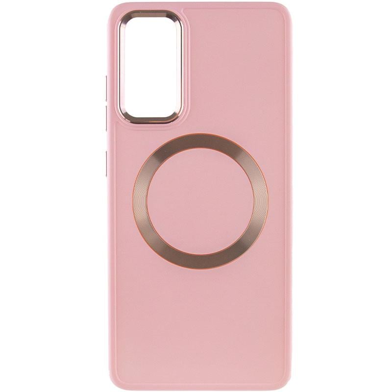 Протиударний TPU Чохол Bonbon Metal Style with MagSafe для Samsung Galaxy S22 Рожевий / Light Pink - фото 2