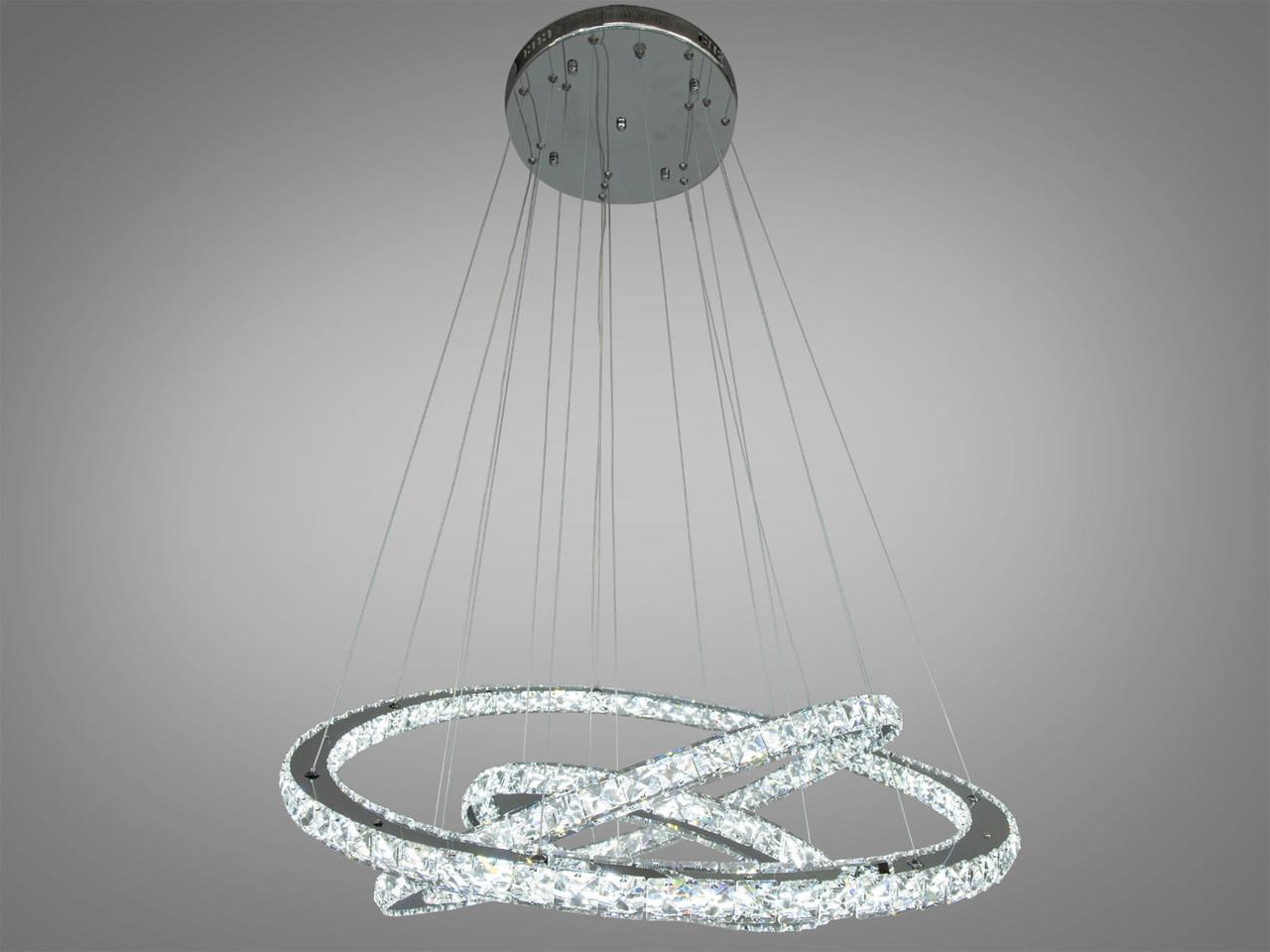 Люстра-підвіс кришталева LED 7201-9W/750+580+400HR (2437589210)