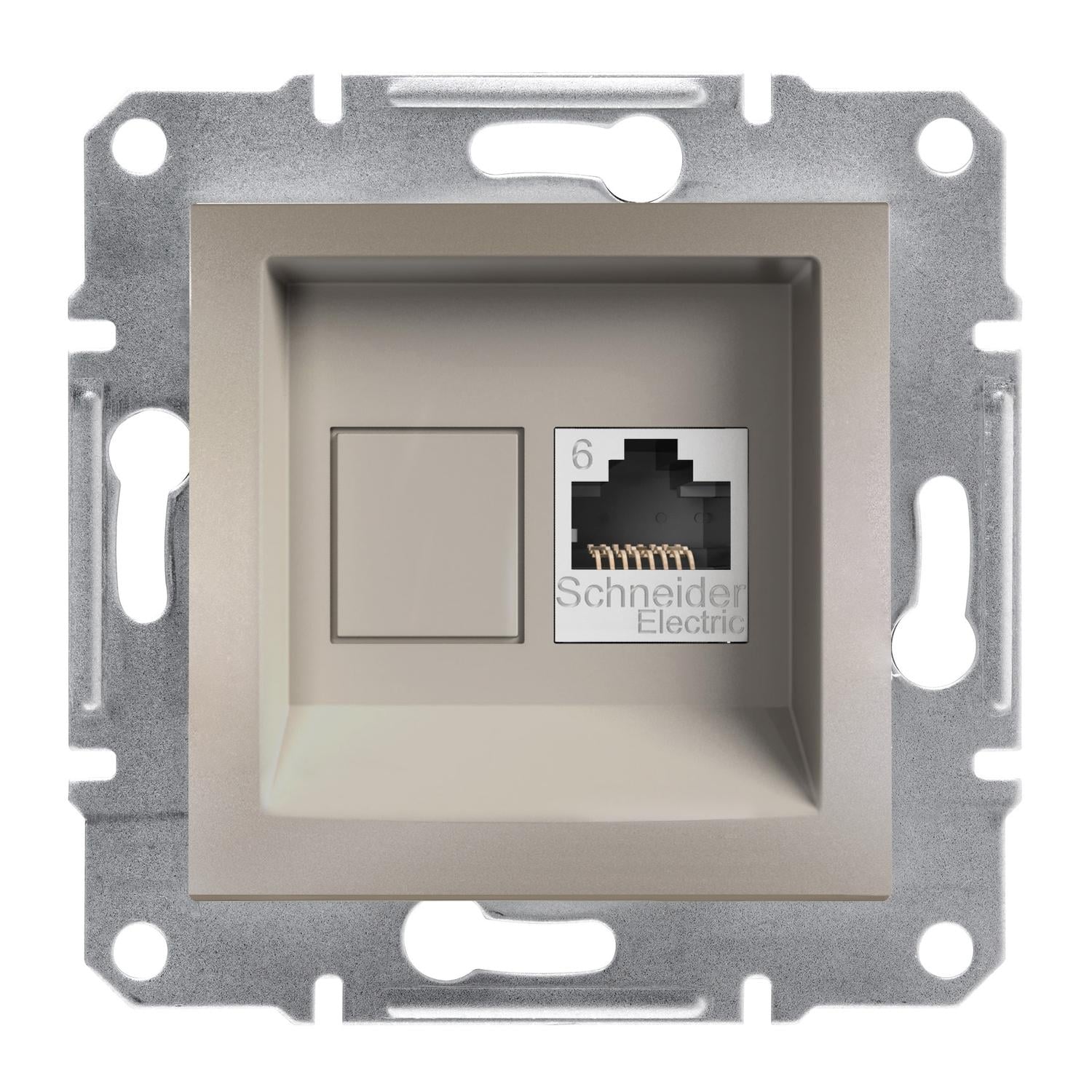 Розетка компьютерная Schneider Electric Asfora RJ45 6 UTP Бронзовый (EPH4700169)