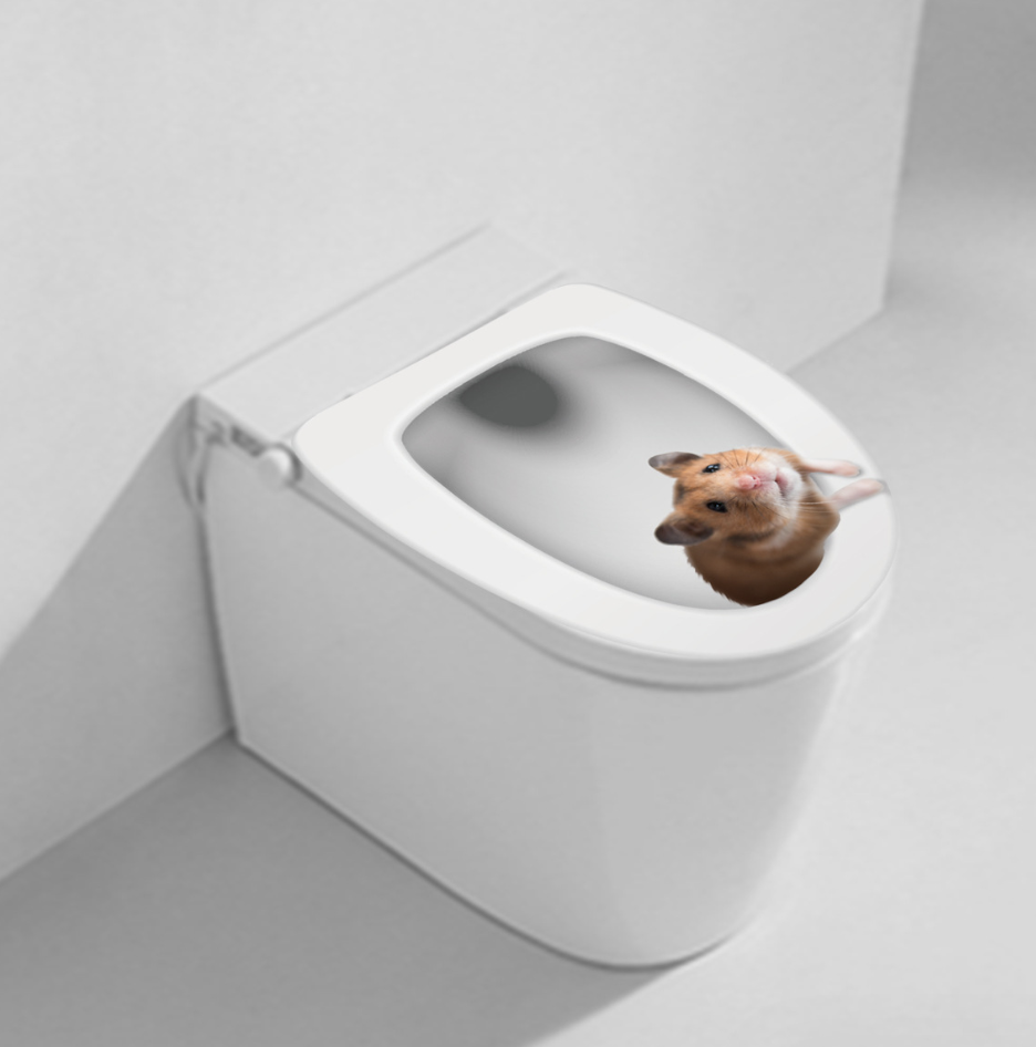 Наклейка в туалет 3D UKC Мышка 1 (3472)