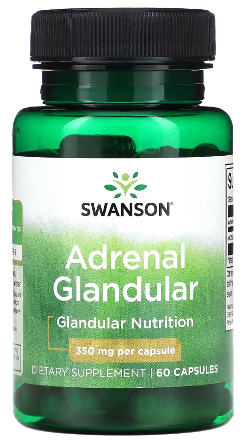 Добавка Поддержка надпочечников Swanson Adrenal Glandular 350 мг 60 капсул