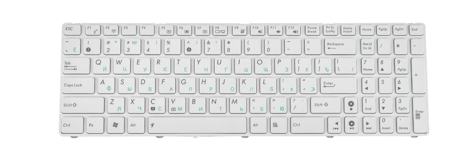 Клавиатура для ноутбука Asus B53 B53F матовая (04GNV32KRU00)