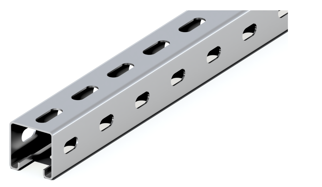 Профиль монтажный 3D оцинкованный перфорированный 41х41х1,5 мм