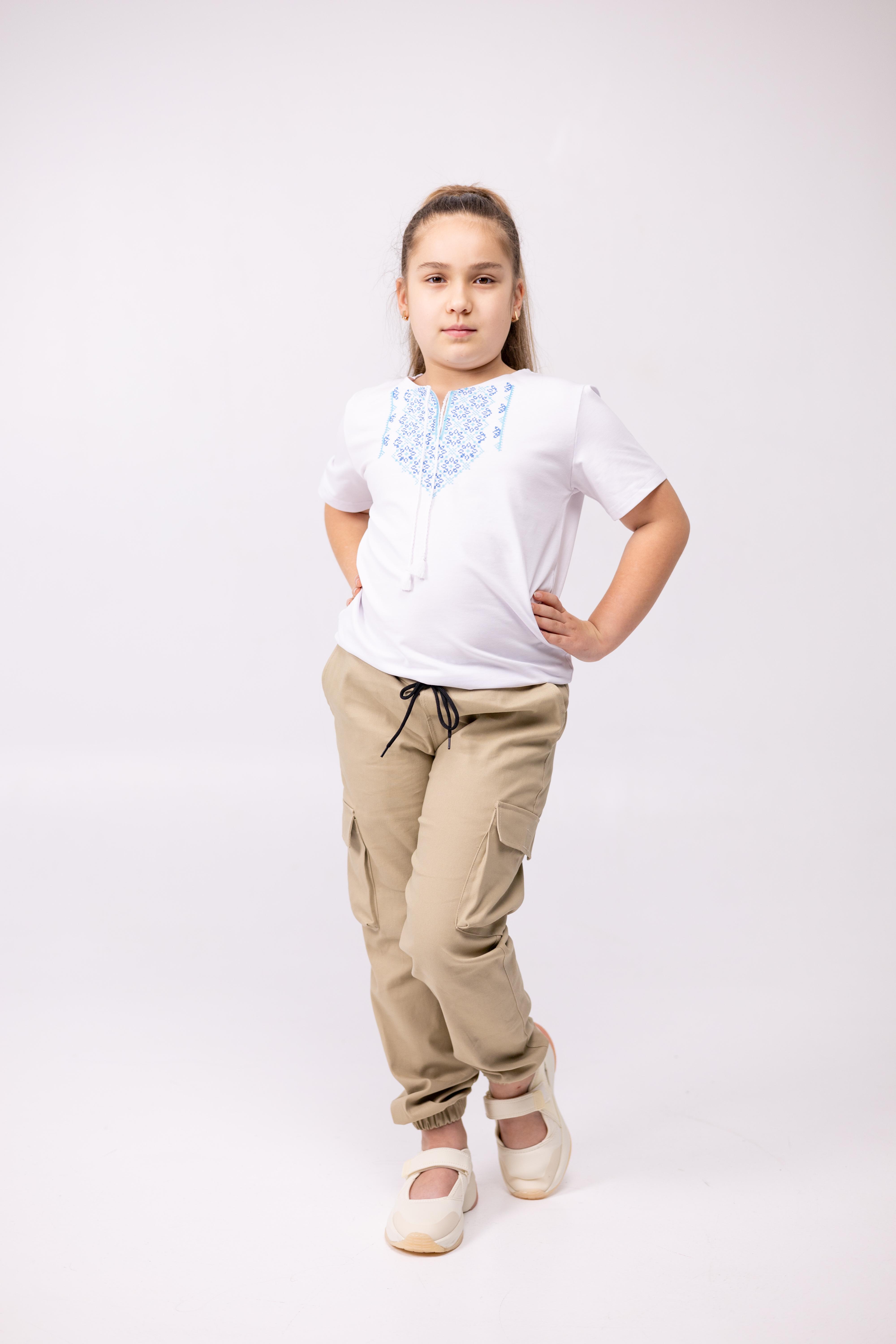 Джогери дитячі на дівчинку демісезонні р. 152 Бежевий (джбіж-152д2)