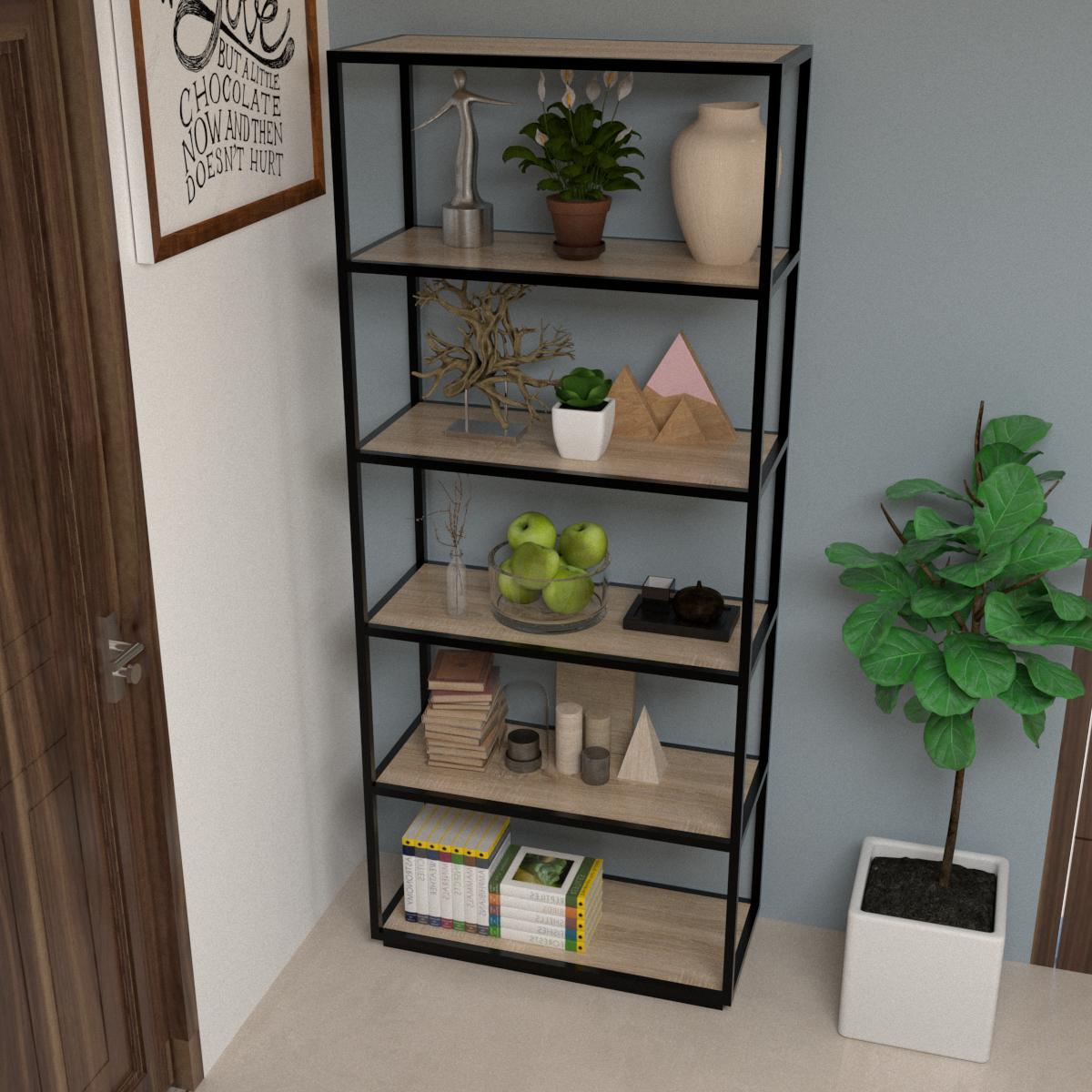 Стеллаж EcoLoft Лофт Ремия DSP-1183 Дуб сонома (25737686)