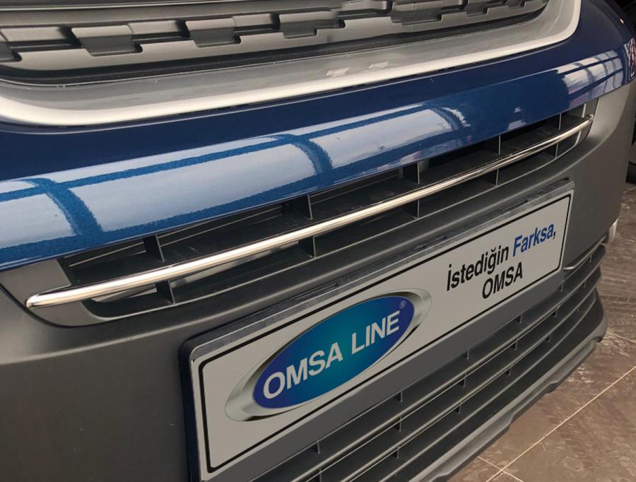 Хром смужка в бампер Omsa Line для Peugeot Partner/Rifter 2019- рр. нержавіюча сталь Хром - фото 2
