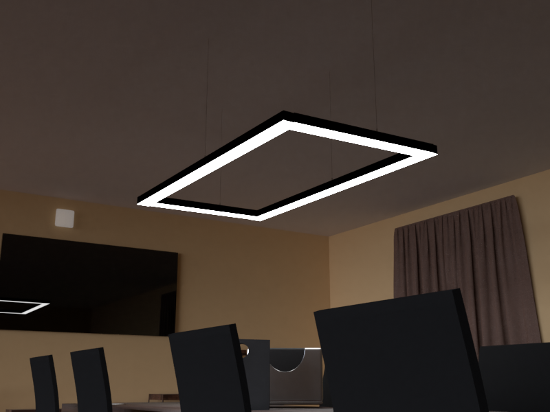 Подвесной светильник светодиодный LEDUA Тетрагон прямоугольник 220V 100W 8000 Lm 4000К 2000х1000 мм Черный (25344265) - фото 2 Подвесной светильник светодиодный LEDUA Тетрагон прямоугольник 220V 100W 8000 Lm 4000К 2000х1000 мм Черный (25344265) - фото 2