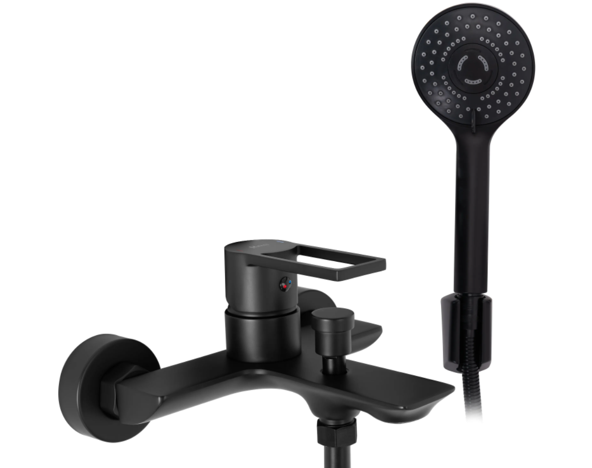 Смеситель для ванны CUBO REA FLIP REA-B2003 однорычажный Черный (153611)