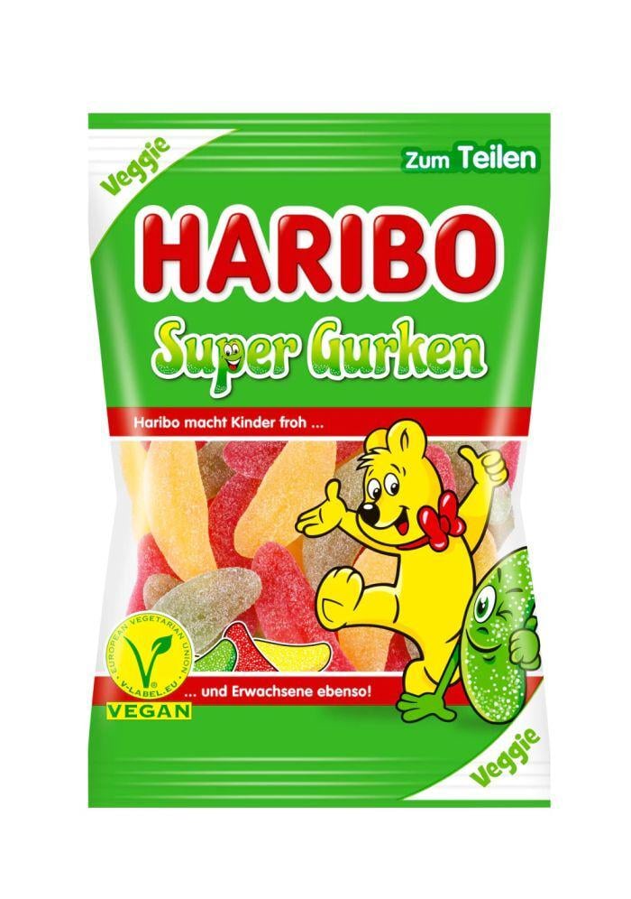 Жевательные конфеты Haribo Super Gurken Огурчики с фруктовым вкусом 200 г