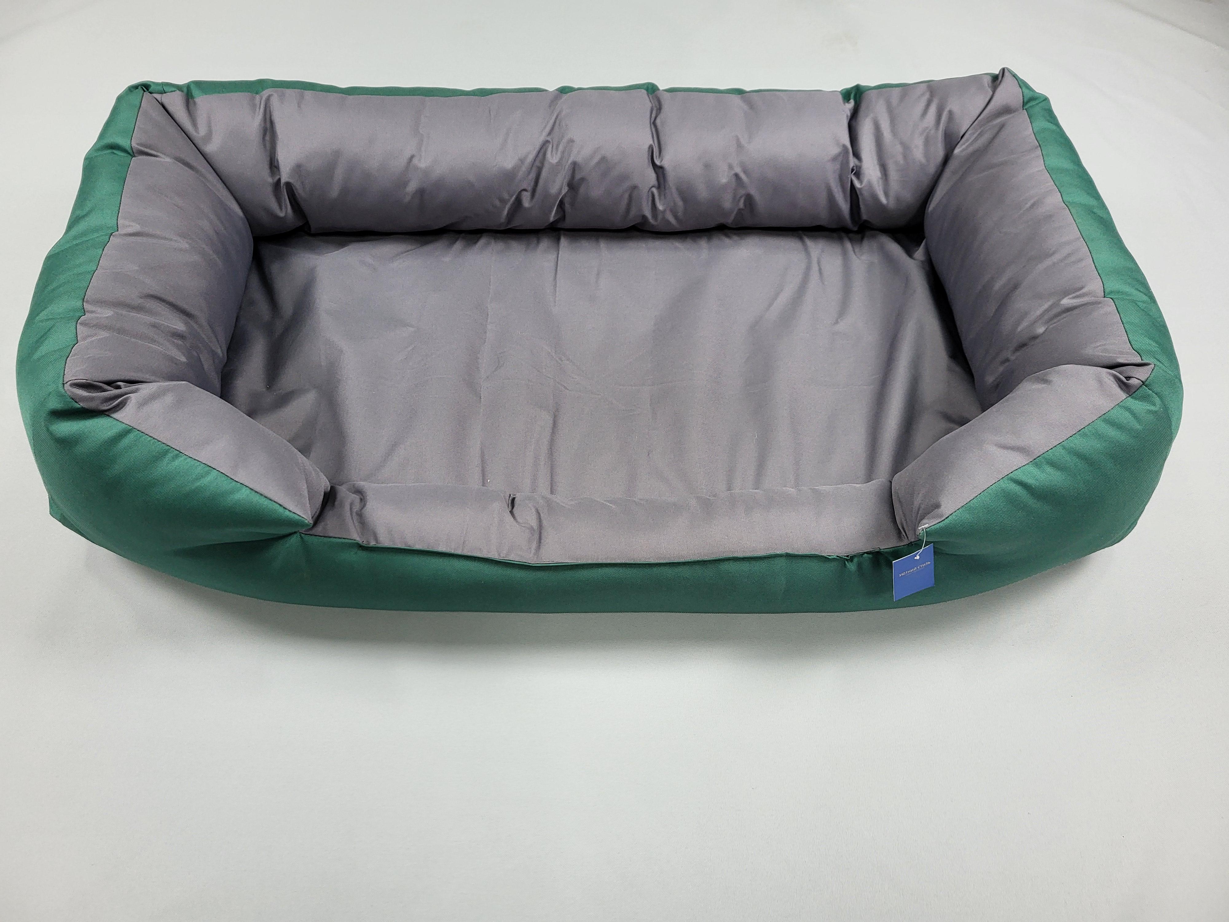 Лежанка для собак двусторонняя 100х60 см Серо-зеленый (1472) Лежанка для собак двусторонняя 100х60 см Серо-зеленый (1472)