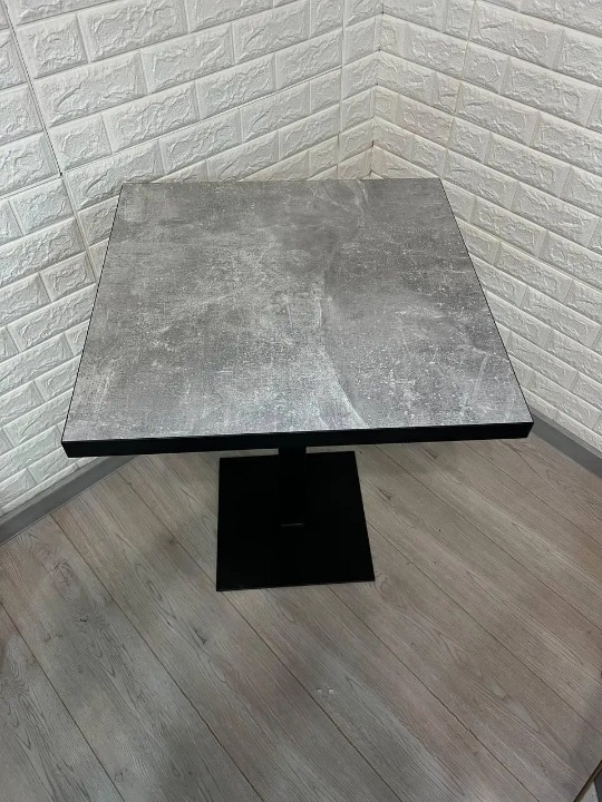 Барний стіл Loft 60х60х75 см Бетон/Чорний (28374250) - фото 4