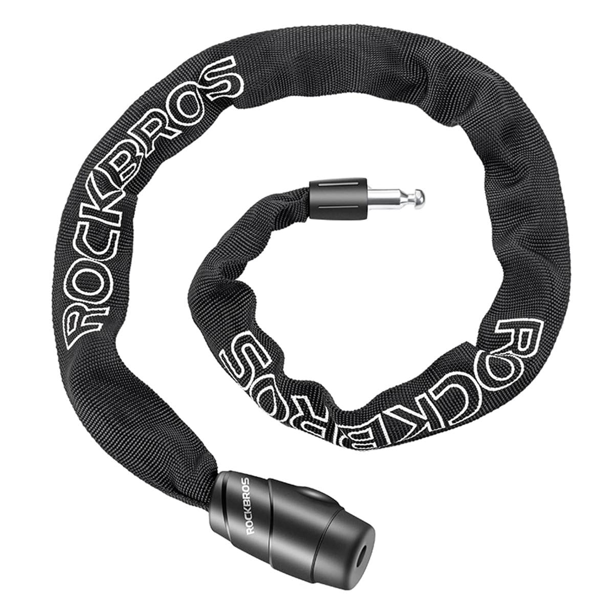 Замок велосипедный на ключ ROCKBROS SKIB-1DI цепной Черный (RB-SKIB-1DI-4752)