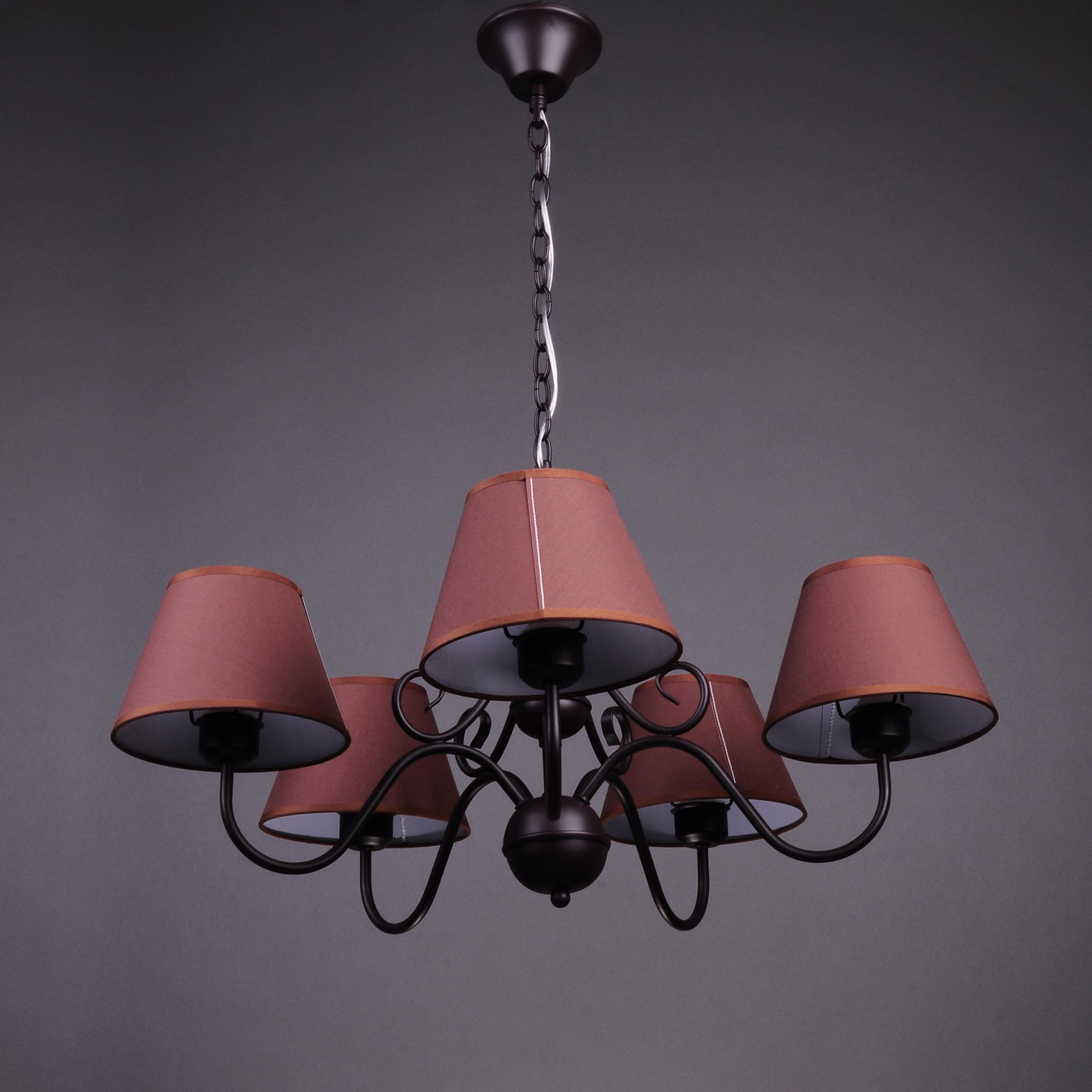 Люстра підвісна з абажурами Light House DL-17242/5 Чорний