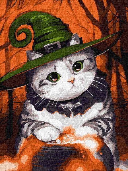 Картина за номерами Ideyka Котик-чарівник 30x40 см (Id-KHO6665)