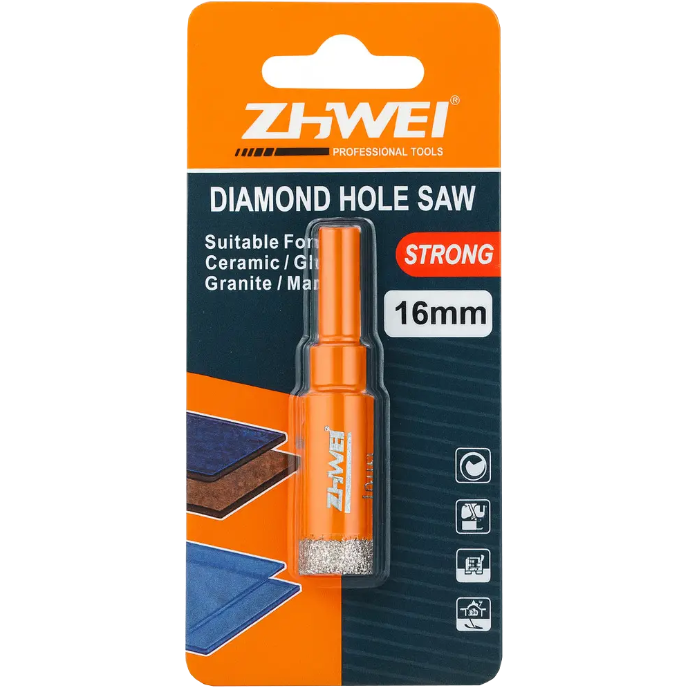 Коронка алмазная по керамограниту Zhwei Strong 16 мм (454328)