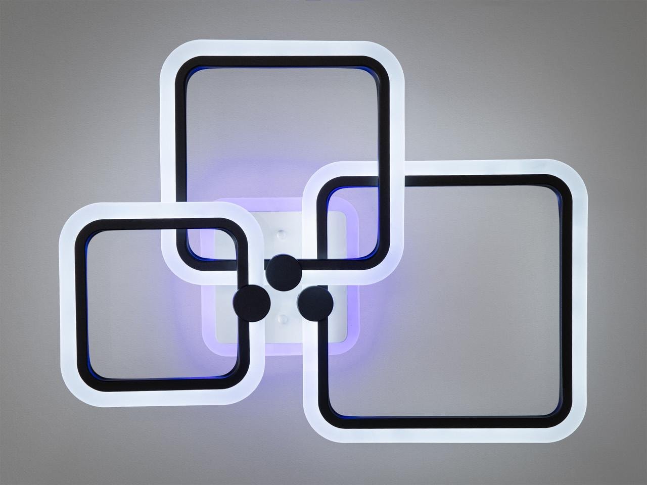 Люстра LED Diasha A8208-3BK-LS 65 W пульт/димер Чорний (2766105488)