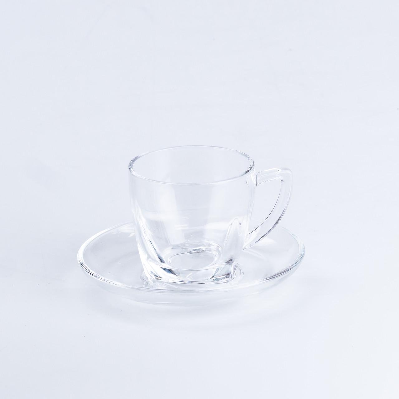 Набор чашек с блюдцами прозрачные 6 шт. по 200 мл - фото 2 Набор чашек с блюдцами прозрачные 6 шт. по 200 мл - фото 2