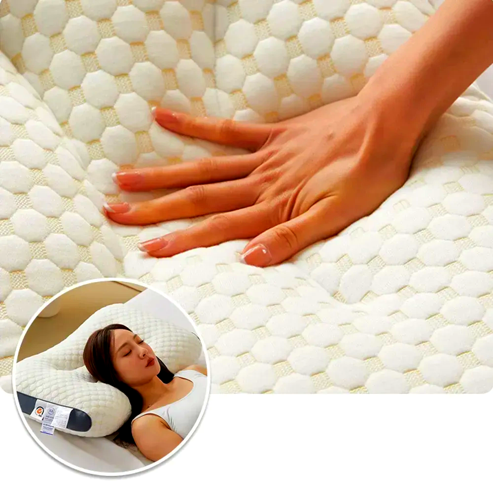 Подушка для сну ортопедична з ефектом пам'яті 74х48 см Бірюзовий (29013434) - фото 9