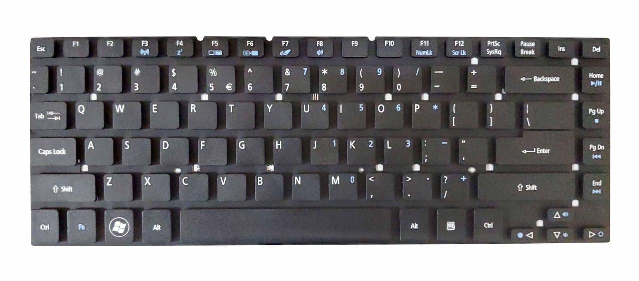 Клавіатура для ноутбука Acer Aspire 3830 No Frame EN Black (36266901)
