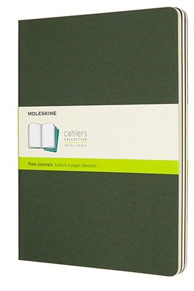 Набор блокнотов Moleskine Cahier больших 3 шт. Зеленый (CH023K15) - фото 1