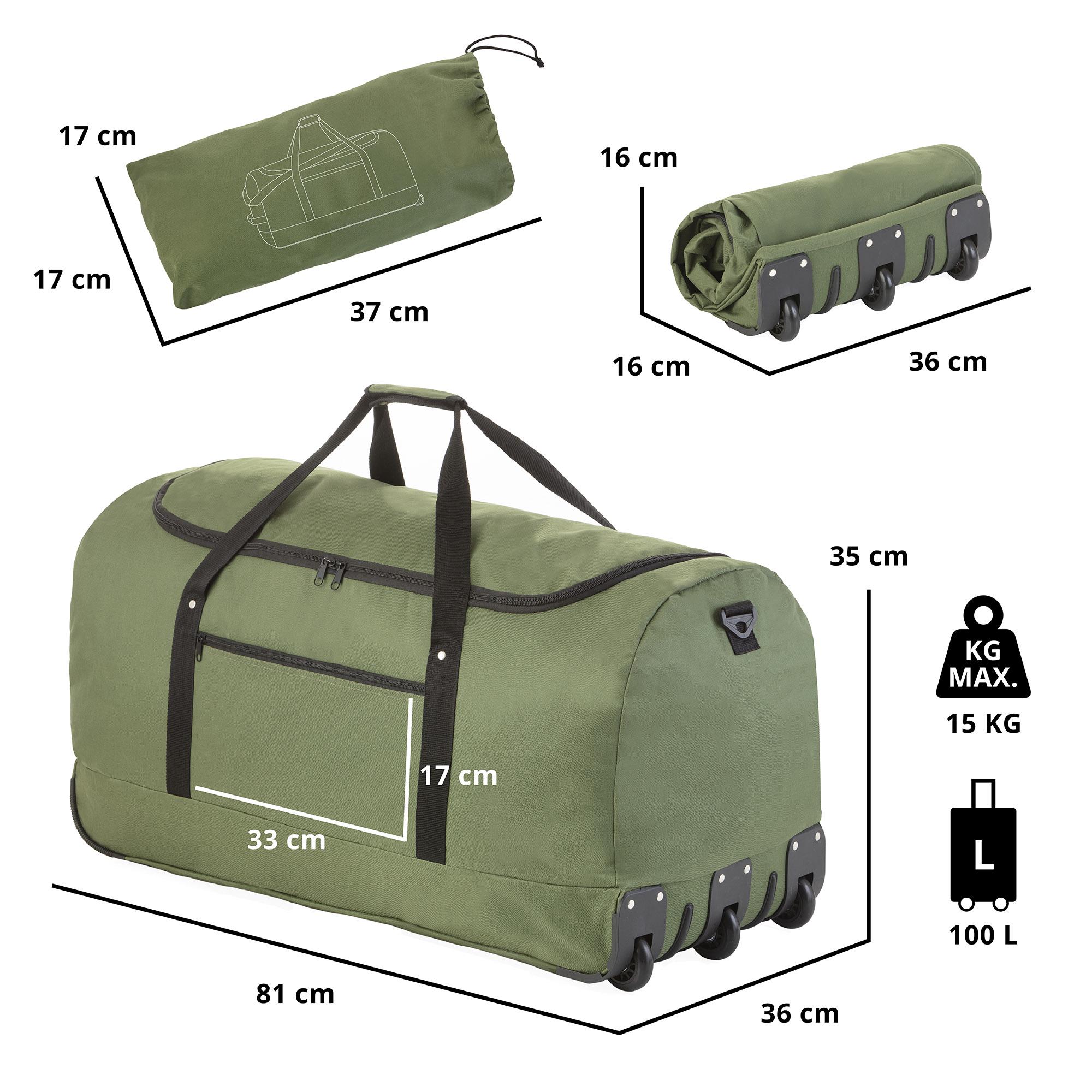 Сумка дорожня на колесах TravelZ Wheelbag 100 Liter Green (603095) - фото 5