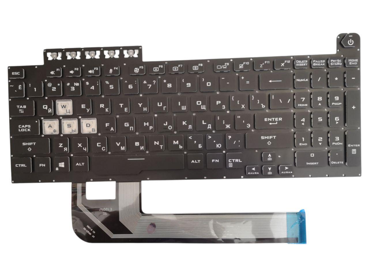 Клавиатура для Asus TUF Gaming FA506/FA506H/FX506/FX706L/FA706 EU/RU с подсветкой RGB/Black (000012701)