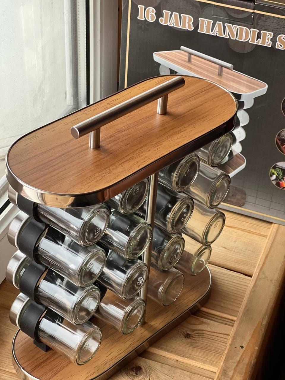 Набір ємностей для спецій на підставці 16 шт. - фото 4 Набір ємностей для спецій на підставці 16 шт. - фото 4