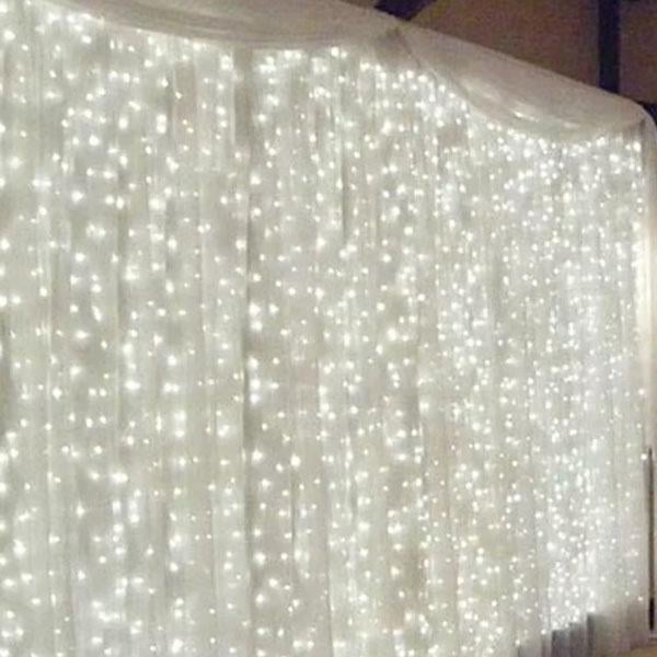 Гирлянда-штора новогодняя 320 LED 220 В 3х2 м Белый (LG-ZWM2320LEDW)