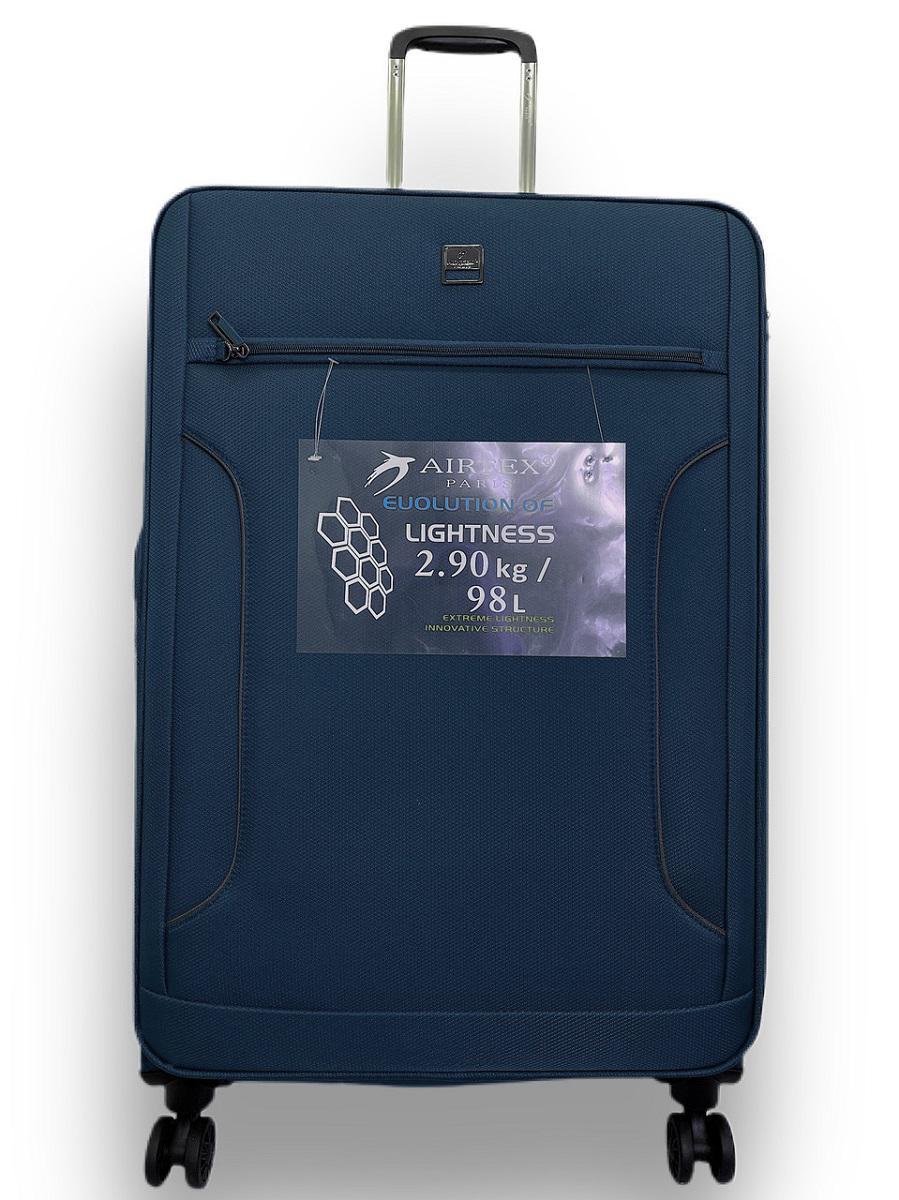 Чемодан тканевый AIRTEX 841 большой 4 колеса Синий (At00031)