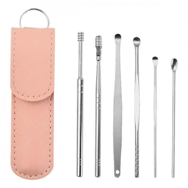Набор инструментов для чистки ушей Good Idea Tool Set 6 пр. в футляре 11,7х10х3 см Розовый (21151M) - фото 1 Набор инструментов для чистки ушей Good Idea Tool Set 6 пр. в футляре 11,7х10х3 см Розовый (21151M) - фото 1