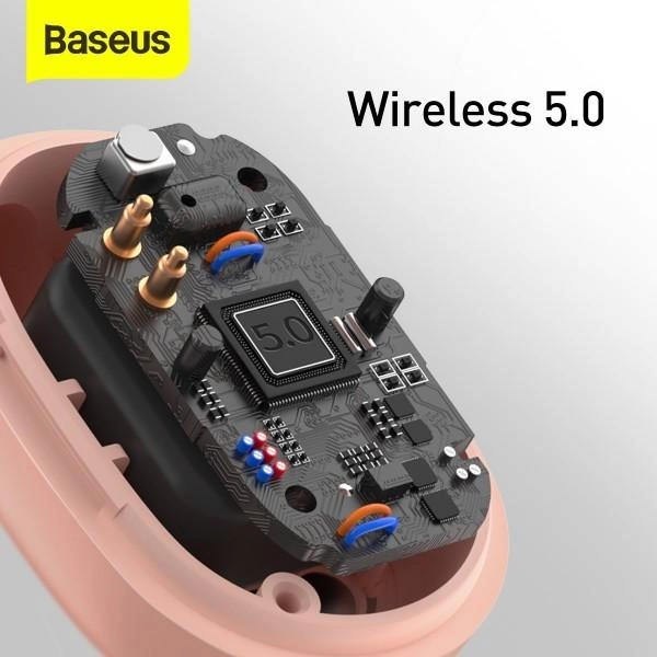 Наушники беспроводные Baseus Bluetooth Encok TWS WM01 Plus с дисплеем Pink (401240430) - фото 9