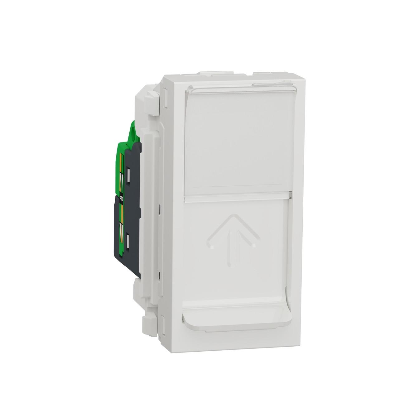 Розетки компьютерные Schneider Electric Unica New RJ45 ABS-UV 45х22,5х40,5 мм Белый (NU341218)