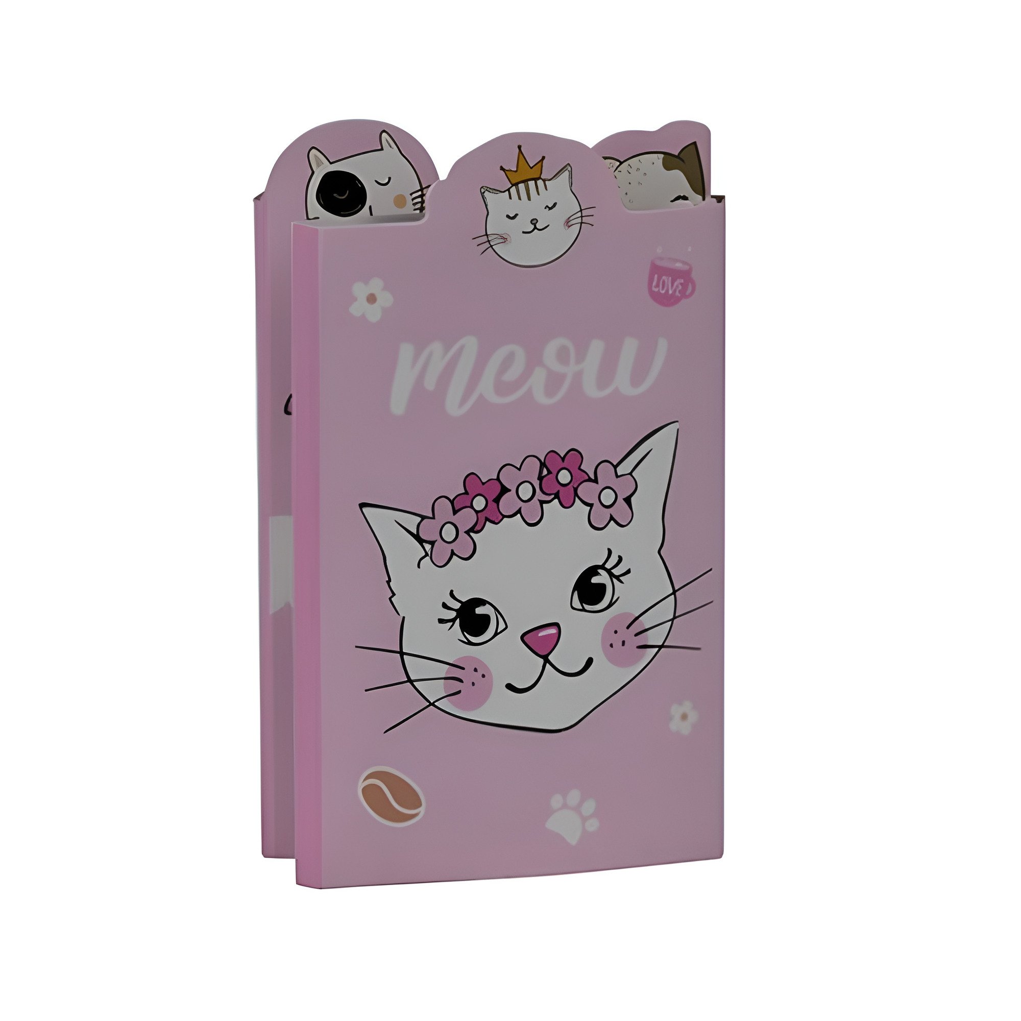 Блокнот складной Stenson Meow с рисунком кота со стикерами 38х9,5 см Розовый (WW00617ST) Блокнот складной Stenson Meow с рисунком кота со стикерами 38х9,5 см Розовый (WW00617ST)