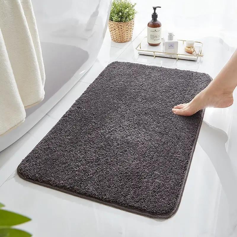 Коврик для ванной комнаты напольный Bathlux 45х70 см с прорезиненным основанием Темно-серый (1830481688)