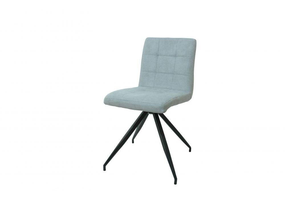 Стул поворотный кухонный Евродом Mers металл черный/ткань вельвет Серый