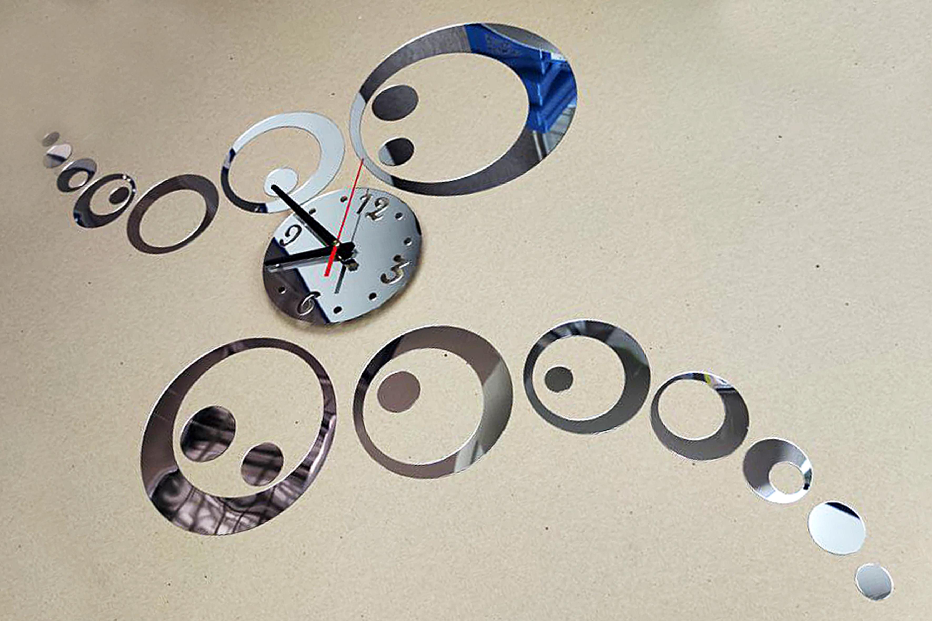 Годинник настінний 3D з дзеркальним ефектом Waves 60х50 см (1012136) - фото 5