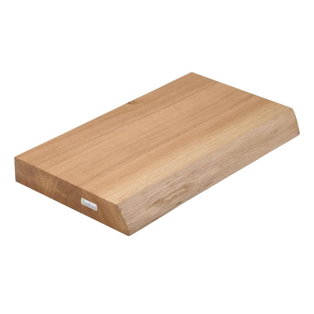 Полка настенная из массива дуба с живым краем 40х22х4 см (10.08.wood)