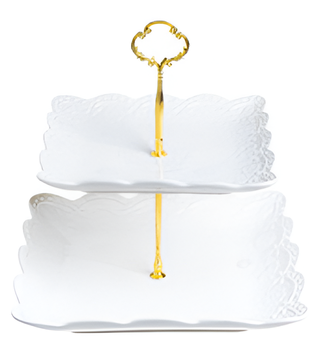 Фруктовница LED Alve двухъярусная керамическая 20/15 см (30907695)