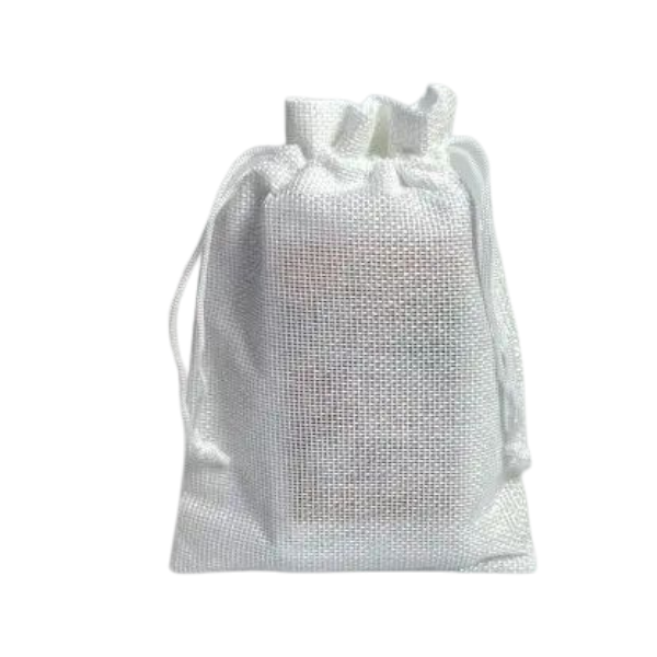 Мішечок лляний для карт таро 17,5х12,5 см Білий - фото 1